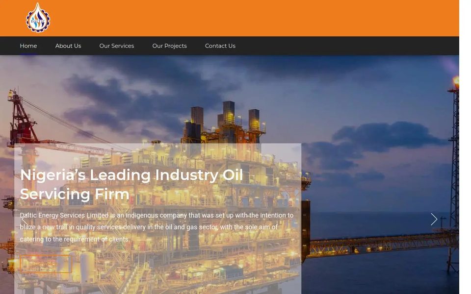 Daltic Energy Services — website screenshot